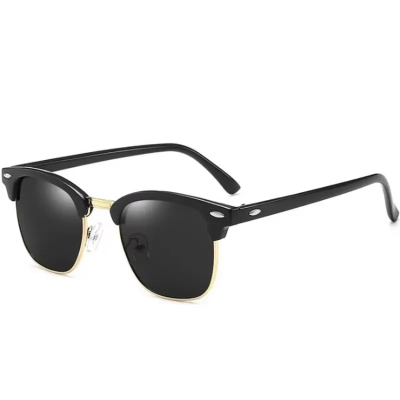 “Classic oval-frame sunglasses, UV protection, unisex design, ideal for summer driving.” - Dazzory 