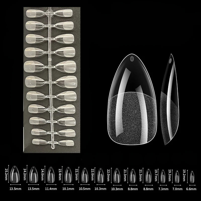 “Full Cover Soft Gel Nail Tips Various Shapes Styles Professional Extension DIY”