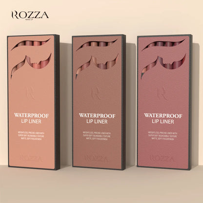 “Rozza Waterproof Lip Liner Pencil Set – Weightless, Precise, Soft, and Blendable Matte Texture”
