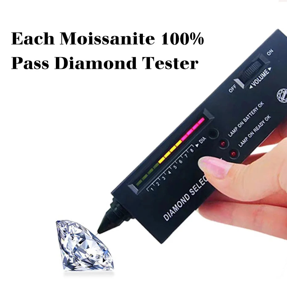“Original 18K gold moissanite ring, 5 stones, stamped luxury engagement jewelry.”