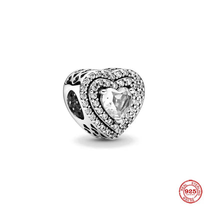 “925 Silver Family Charm Pendant - Sparkling Boy/Girl Bead for Pandora Bracelet.”