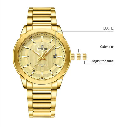 “Top Brand Mens Stainless Steel Quartz Sports Watch Waterproof Luxury Date Clock.”