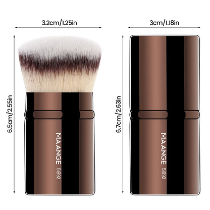 “Retractable Kabuki Blush Brush Soft Fluffy Powder Contour Makeup Portable Tool.”