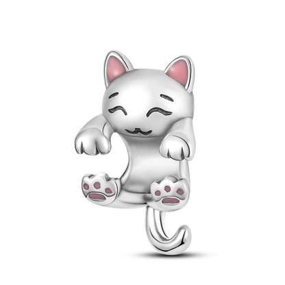 “Hot Pink 925 Silver Milk Cat Charm Beads Fits Pandora Bracelet Women’s Jewelry Gift.”