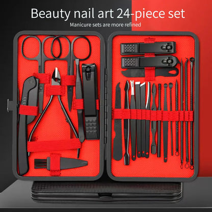 “Convenient nail clipper set with manicure, pedicure, trimming, and peeling tools.”