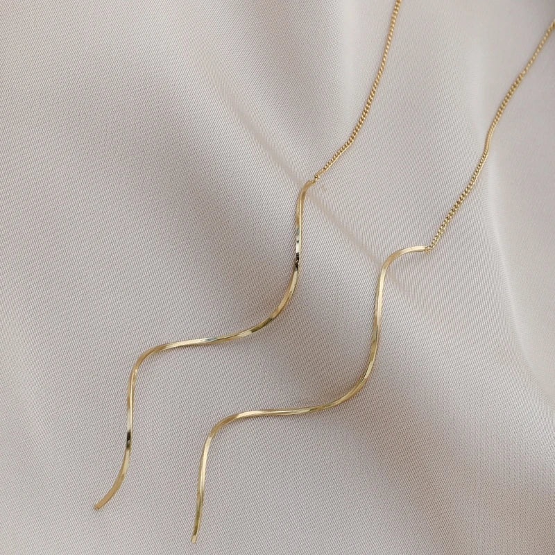 “1 Pair Long Tassel Threader Earrings for Women - Simple Party Jewelry.”