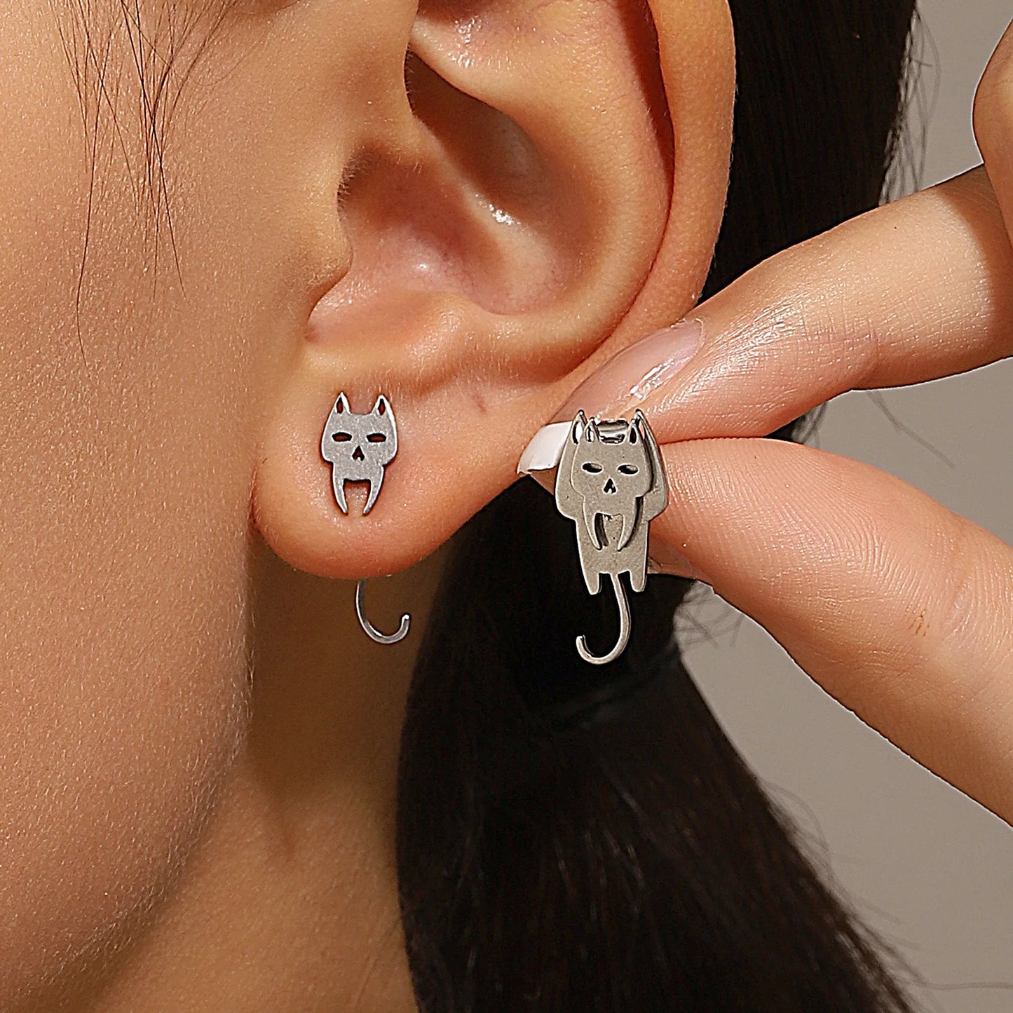 “Retro Geometric Square Triangle Stud Earrings for Women - Fashion Jewelry.”