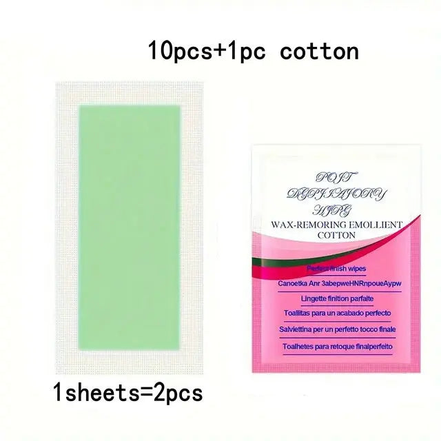“10/20/30/50 Pcs Wax Strips, Hair Removal Cold Wax Paper, Face Neck Arm Leg”