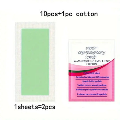 “10/20/30/50 Pcs Wax Strips, Hair Removal Cold Wax Paper, Face Neck Arm Leg”