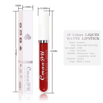 “Sexy Long-Lasting Velvet Matte Lip Gloss – Waterproof, Non-Stick, Liquid Lipstick for Women”