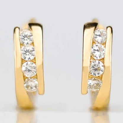 “Gold hoop earrings for women, daily wear, elegant, versatile statement jewelry.”