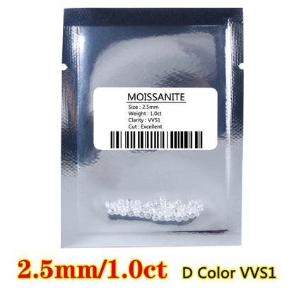 “Certified lab-grown moissanite gemstones, pass diamond tester, ideal for fine jewelry.”