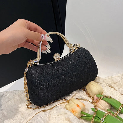 “Chain evening bag, dinner shoulder handbag, vintage crossbody satchel for women, fashion accessory.”