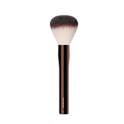 “Soft round head makeup brush, natural fibers, modern design, for daily use.”