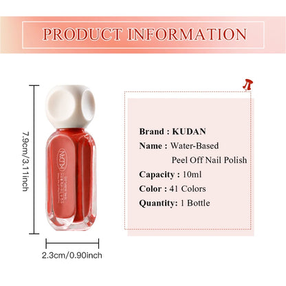 “10ml Water-Based Peel Off Nail Polish, Glitter Colors, Manicure Supplies”