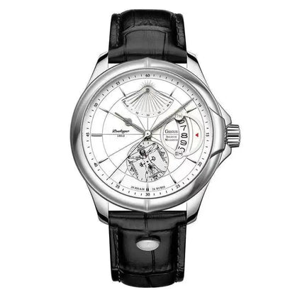 “Luxury Men’s Quartz Watch Waterproof Luminous Date Leather Fashion Wristwatch”
