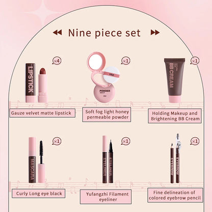 “Makeup gift box: powder, glue, lipstick—perfect Valentine’s gift.”