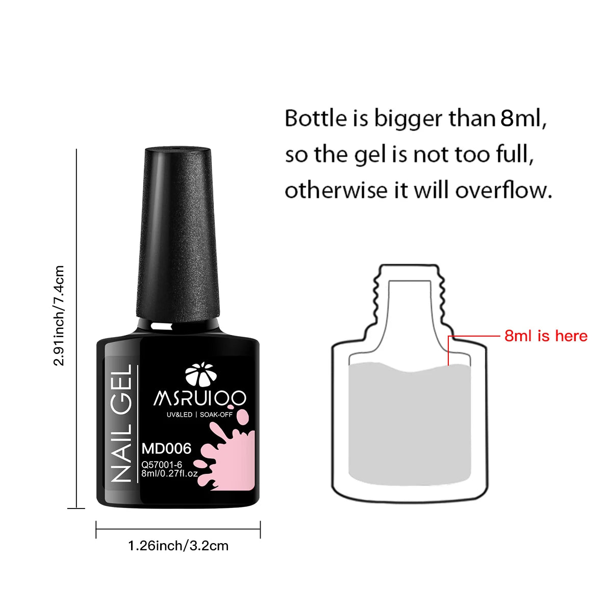 “7-piece gel polish set for DIY nail art, long-lasting soak-off UV gel.”