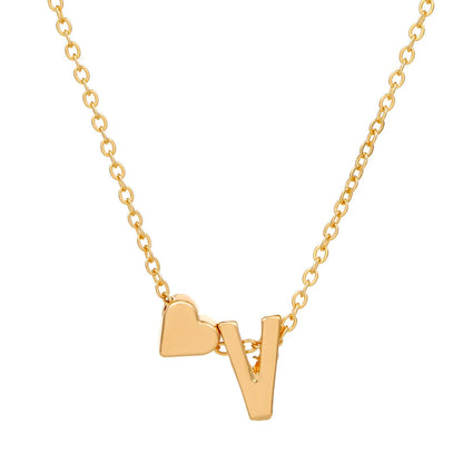 “Initial 26 Letter Heart Necklace for Women and Girls, Perfect Friendship Gift.”