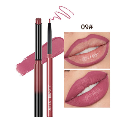 “QIBEST 2pcs Lipstick & Lipliner Pen Set – Matte Velvet Lip Liner, Long-Lasting Sexy Red Lipstick”