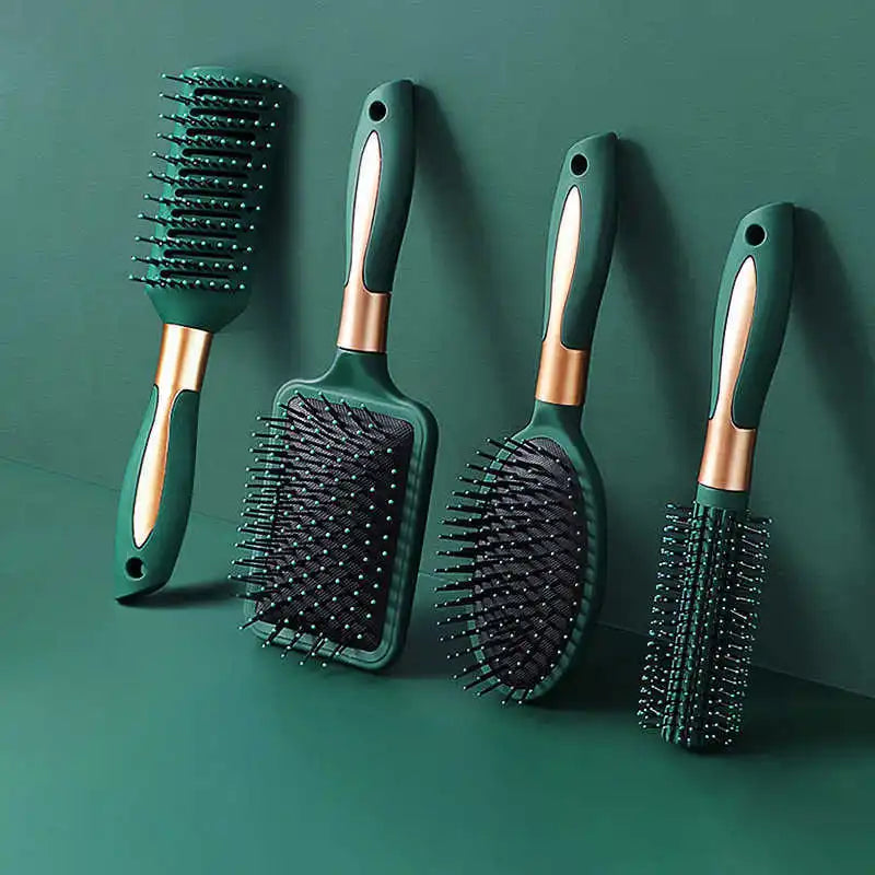 “KLINA hair massage air cushion brush, detangles, anti-static, salon styling tool.”