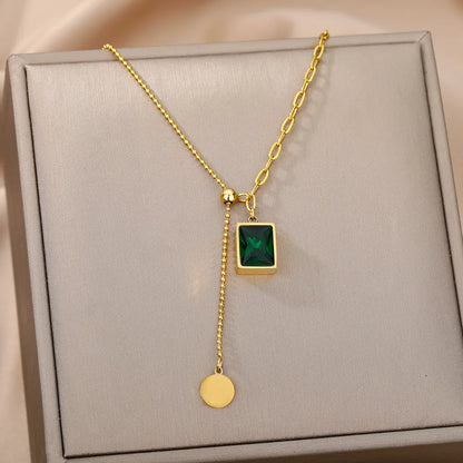 “316L Stainless Steel Heart Necklace - Multilayer Gold Goth Jewelry.”