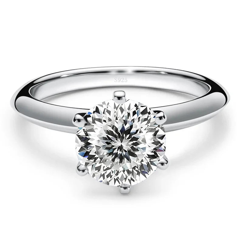 “1-5ct Moissanite Ring for Women GRA Certified 925 Sterling Silver Wedding Bands.”