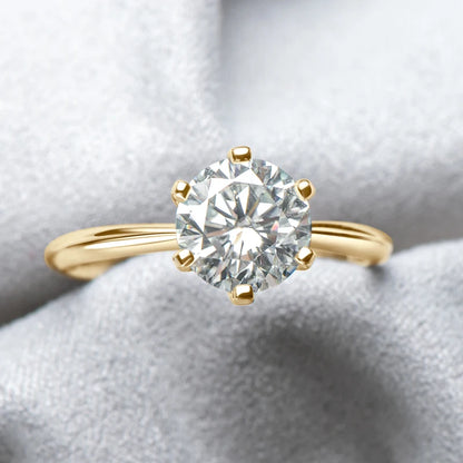“0.5-3CT Moissanite Solitaire Ring Silver 925 14K Gold Plated Wedding Engagement Jewelry.”