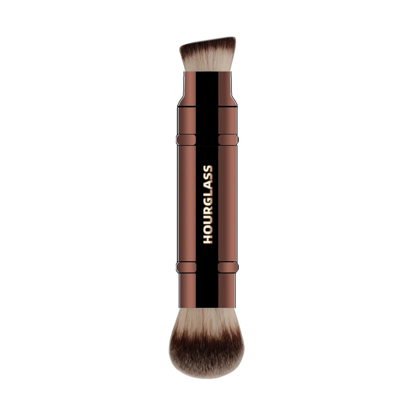 “Double head retractable foundation brush, soft fiber, smudge-proof, perfect flawless face makeup.”