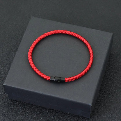 “Grade A Keel Rope Bracelet - Lucky Red Thread Magnetic Bracelet for Couples, Wealth & Prosperity.”