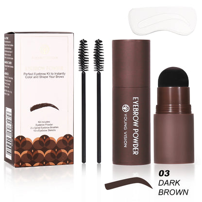 “Eyebrow Stamp Stencil Kit – 1 Stamp, 10 Shapes, Long-Lasting, Waterproof Brow Makeup”