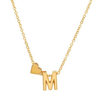 “Initial 26 Letter Heart Necklace for Women and Girls, Perfect Friendship Gift.”