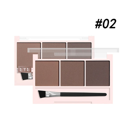 “3-Color Brow Powder Set with Brush, long-lasting, natural, versatile contour, color-resistant makeup.”