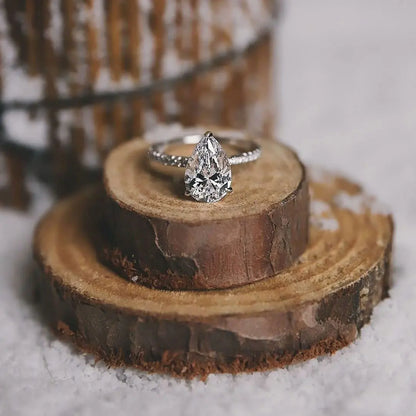 “925 Sterling Silver 2CT Engagement Ring, Cubic Zirconia Wedding Promise Jewelry.”