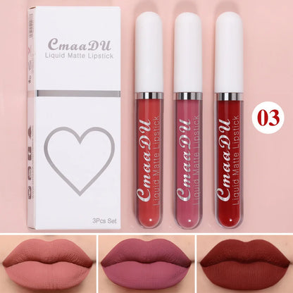 “Sexy Long-Lasting Velvet Matte Lip Gloss – Waterproof, Non-Stick, Liquid Lipstick for Women”