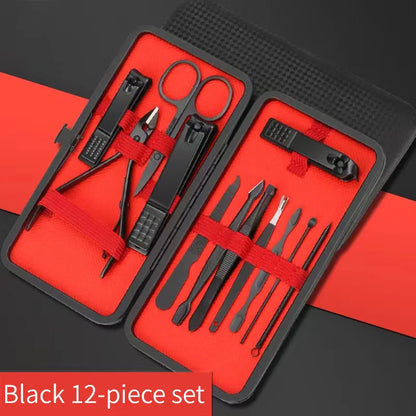 “Convenient nail clipper set with manicure, pedicure, trimming, and peeling tools.”