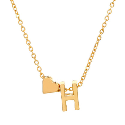 “Initial 26 Letter Heart Necklace for Women and Girls, Perfect Friendship Gift.”