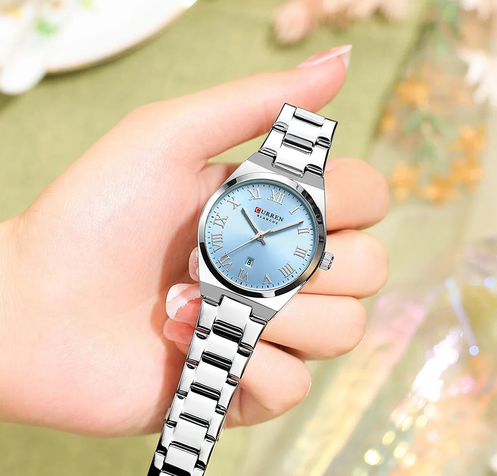 “Luxury Fashion Women’s Watch, Waterproof Quartz, Stainless Steel Elegant Timepiece.”
