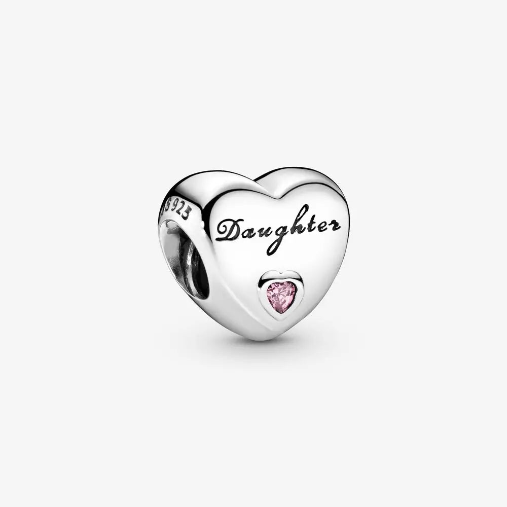 “925 Silver Family Charm Pendant - Sparkling Boy/Girl Bead for Pandora Bracelet.”