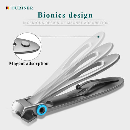 “High-Quality Stainless Steel Nail Clippers, Two Sizes, Durable Manicure & Pedicure Tools”