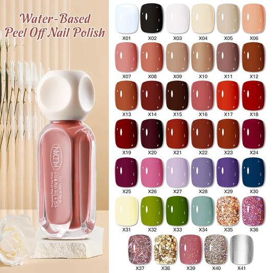 “10ml Water-Based Peel Off Nail Polish, Glitter Colors, Manicure Supplies”