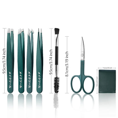 “2/4/6 Pcs Beauty Tweezers: Stainless Steel, Colorful, Precise Hair Removal Tools.”