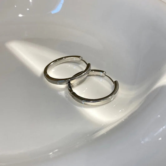 “Fashion Big Round Hoop Earrings, Shiny Circle Jewelry for Women, Party Style”