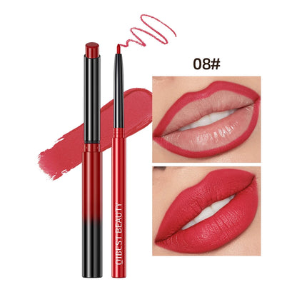 “QIBEST 2pcs Lipstick & Lipliner Pen Set – Matte Velvet Lip Liner, Long-Lasting Sexy Red Lipstick”