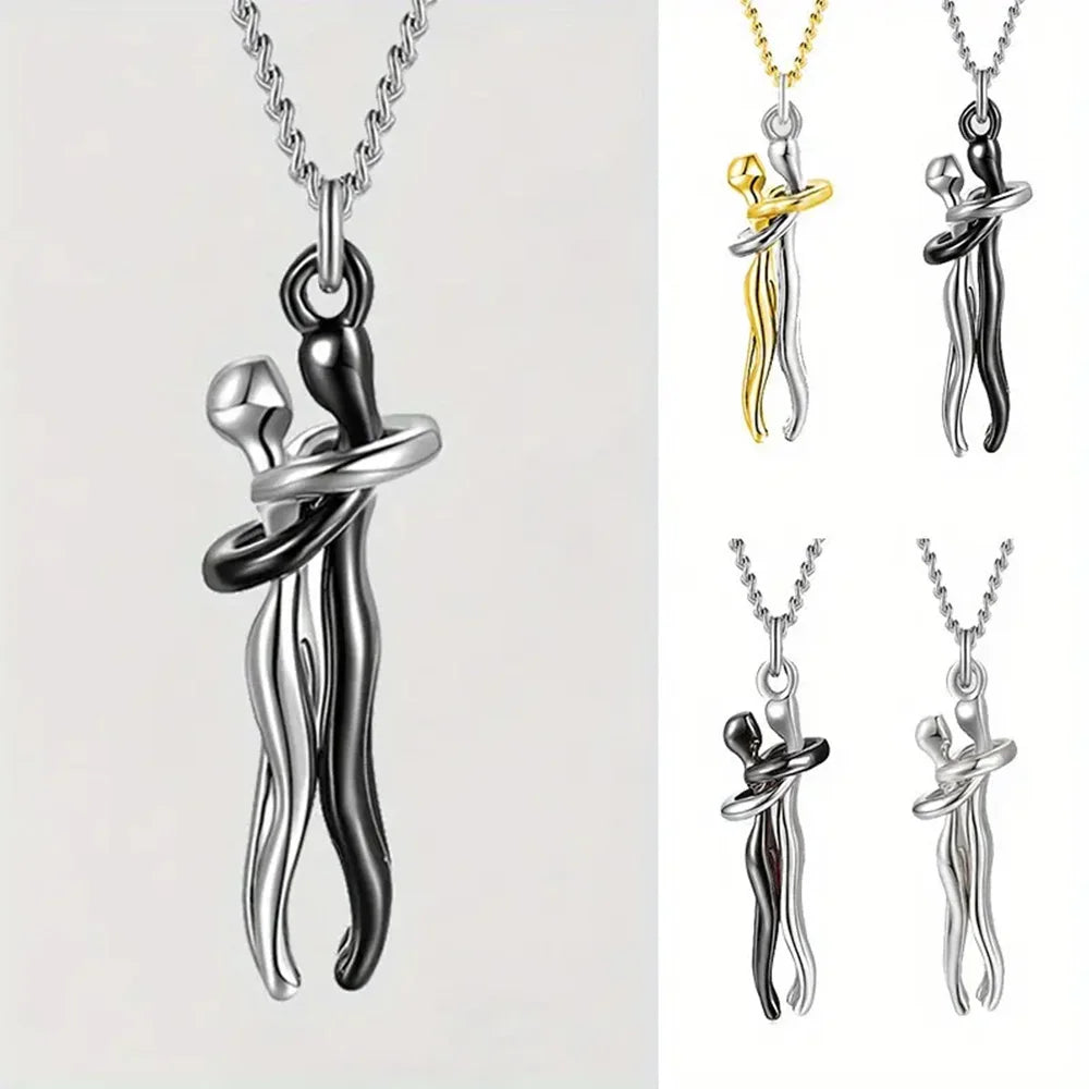 “Chic Black Heart Pendant Necklace for Couples – Elegant Love Symbol, Perfect for Party & Daily Wear.”