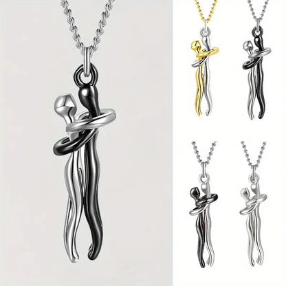 “Chic Black Heart Pendant Necklace for Couples – Elegant Love Symbol, Perfect for Party & Daily Wear.”