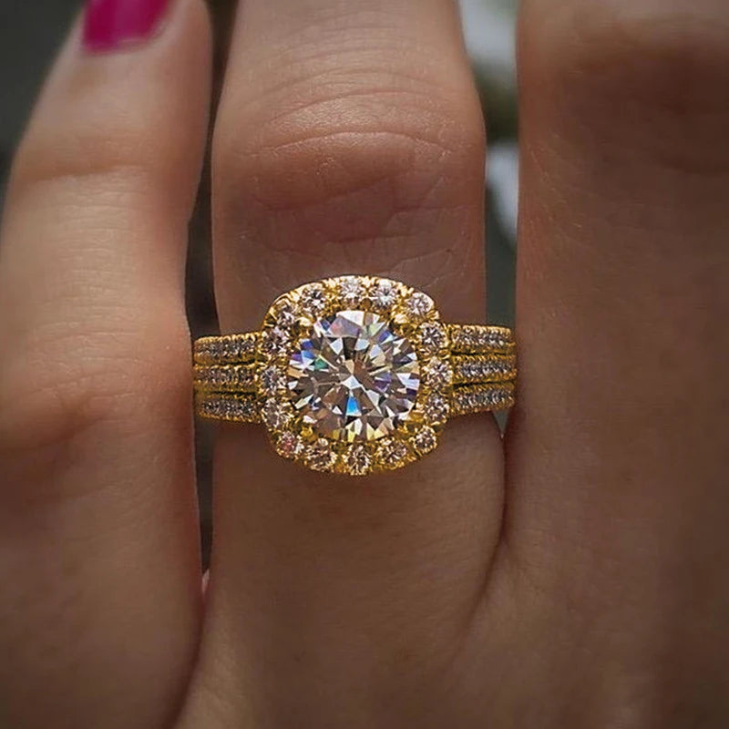 “Trendy Women’s Rings with Cubic Zirconia - Elegant for Engagements & Parties.”