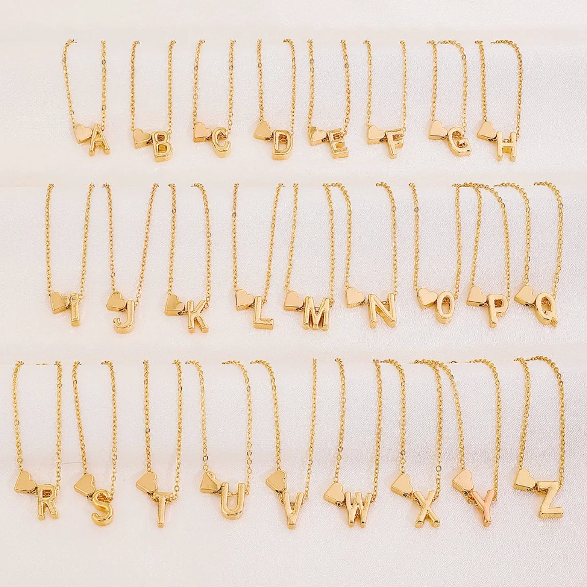 “Initial 26 Letter Heart Necklace for Women and Girls, Perfect Friendship Gift.”