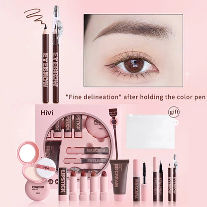 “Makeup gift box: powder, glue, lipstick—perfect Valentine’s gift.”