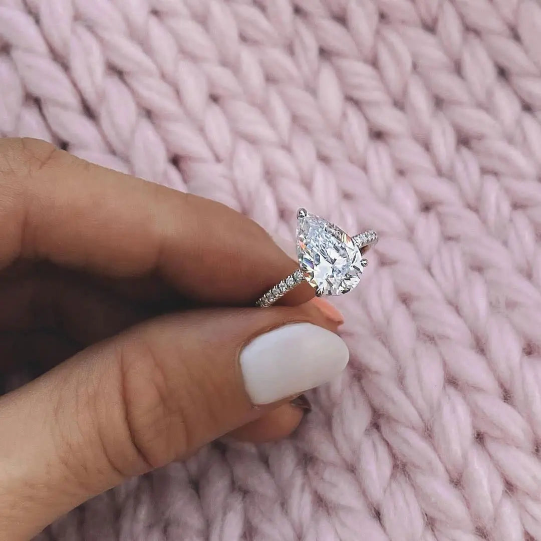 “925 Sterling Silver 2CT Engagement Ring, Cubic Zirconia Wedding Promise Jewelry.”